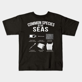 Common Species of The Seas Stop Plastic Pollution Kids T-Shirt